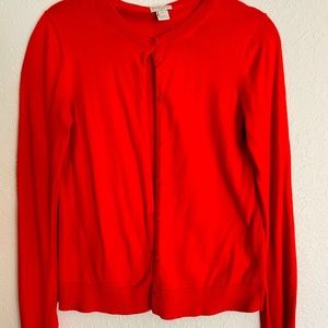 J Crew The Caryn Cardigan Bright Red XS